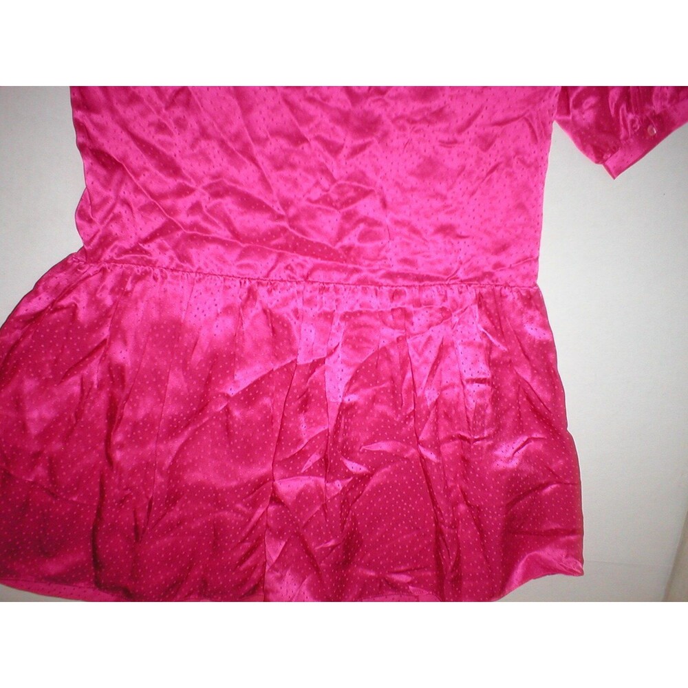 New Juicy Couture Dress $498 Sleeves Womens 4 NWT Bright Pink Polka Dots Silk - Picture 6 of 6